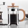 20oz French Press Coffee Maker with Wooden Handle High-Density Filter Heat Resistant Borosilicate