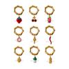 DIY pendant ring ring stainless steel gold-plated exaggerated multi-element pendant ring women