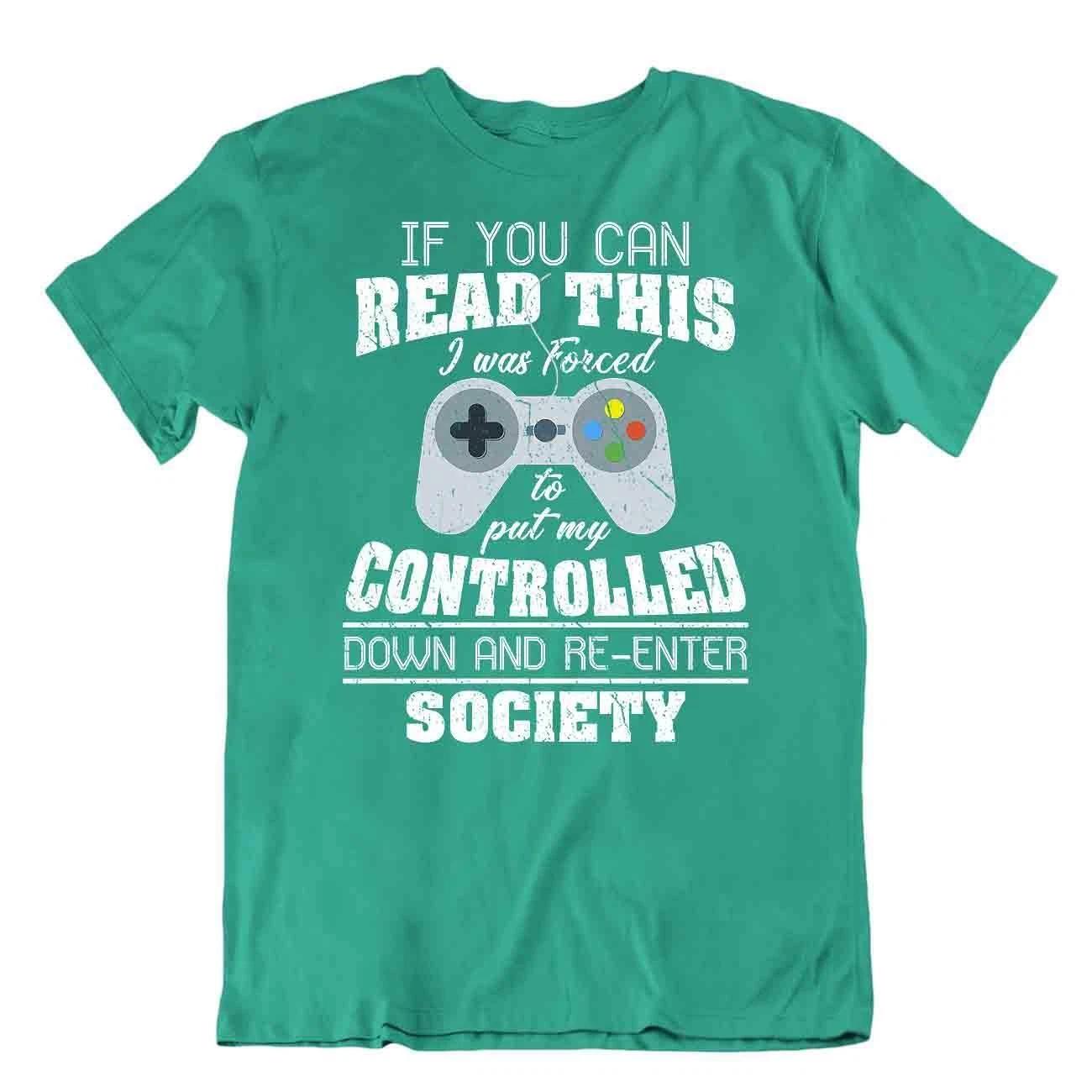 Game Controlled Society Tshirt Casual Smart Tees Re Enter Joke M