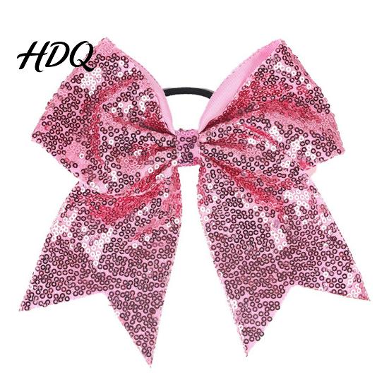 Haargummis für Gymnastik Pailletten Schleifen Elastisches Band Groß Cheerleading Festival Dekorationen Band Pferdeschwanzhalter Glitzer Scrunchies Damen Mädchen Teenager