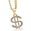 Europäischer & Amerikanischer Modeschmuck S-Form Strassstein Dollar Halskette