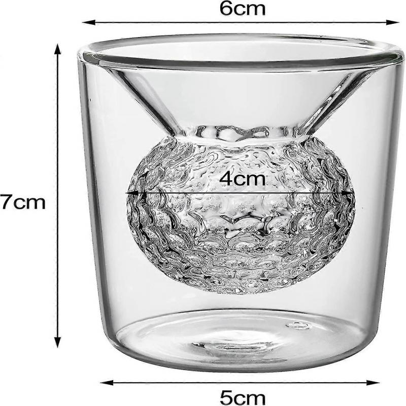 Golf Whiskey Glass, Golf Whiskey Glasses For Men, Golf Gifts For Mens Golfers, Whiskey Glass With Golf Ball Shape Embedded