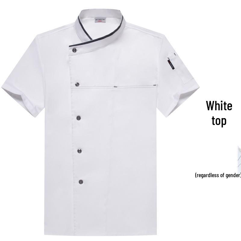 

Unisex Chef Short Sleeve Summer Uniform for Hotel and Restaurant M білий