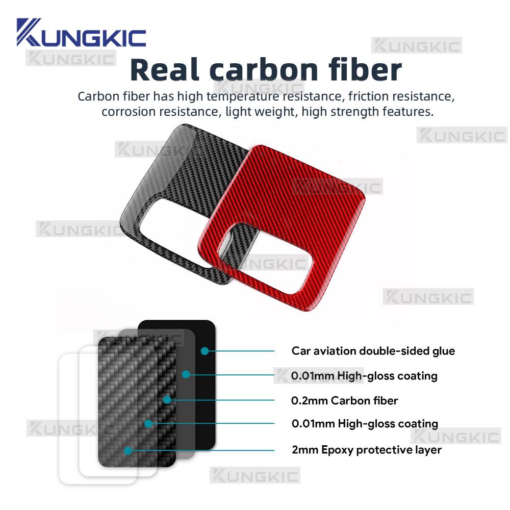 Carbon Fiber Fuse Box Cover Trim Sticker for Hyundai Tucson 2015-2020 Interior Panel