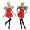 Bees Costume Accessories Set Bees Antenna Headband Tutus Dress Butterfly Wing Cosplay Halloween Costume for Adult Women