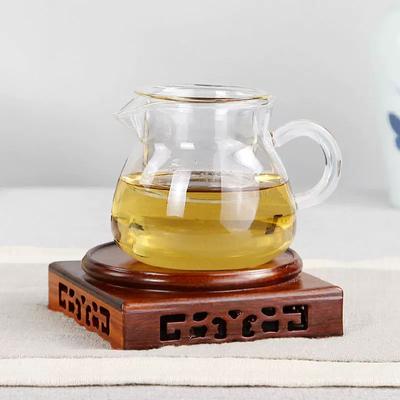 Red Sandalwood Vase Base, Carved Flower Pattern, Stone Seal, Teapot Tray, Jade Antique Ceramic Ornaments, 7-11cm Diameter