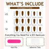 Press on Nail,Fake Nail Stick Glues on Nail Acrylic Nail with Designs Artificial False Nail for DIY Nail Art Designs