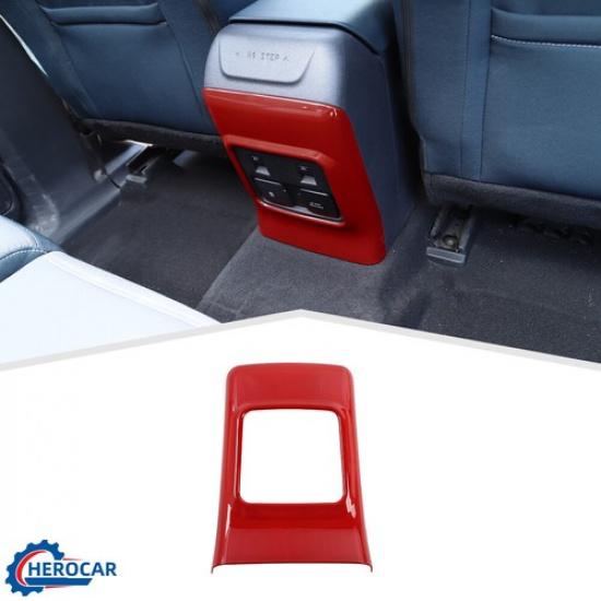 ABS Rear Window Switch Panel Frame Cover Bezels Trim For Ford Bronco +Red