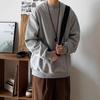 Unisex Wine Red Thick Warm Round Neck Long Sleeve Hoodie