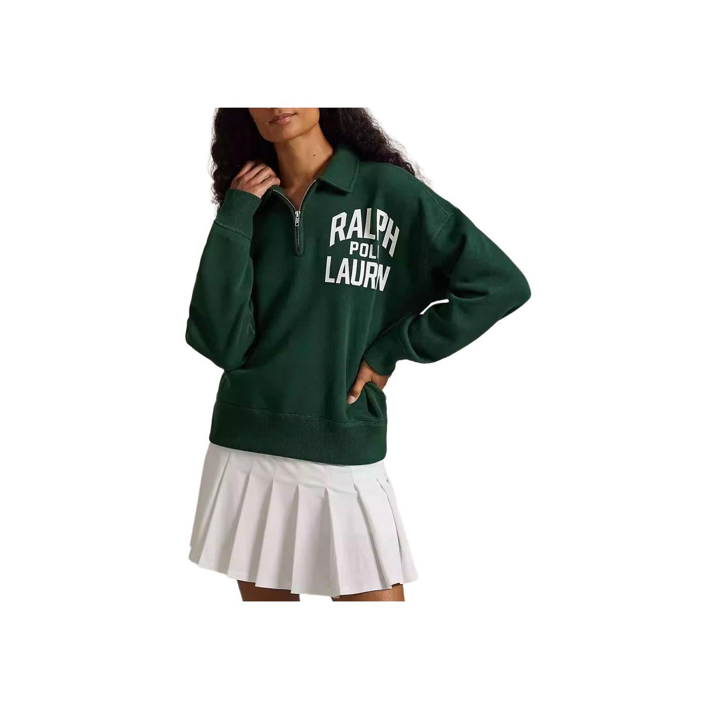 

Свитшот поло Ralph Lauren свободного кроя на молнии до середины с буквами, цифрами, текстом, с длинным рукавом, женский WMPOKNINFB20847 XS