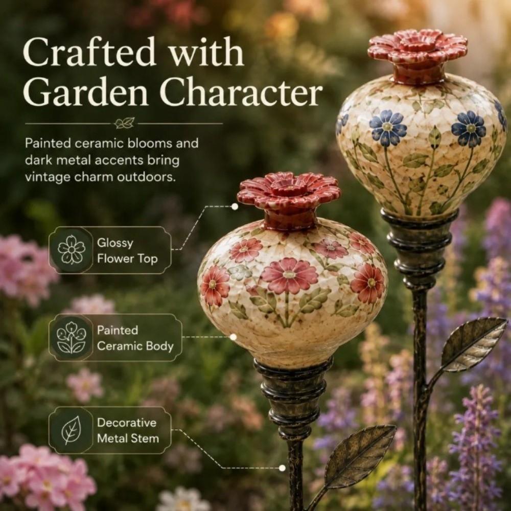 Easy Fill Garden Hummingbird Feeder Ground Stake Garden Bird Feeder Patio Flower Bed