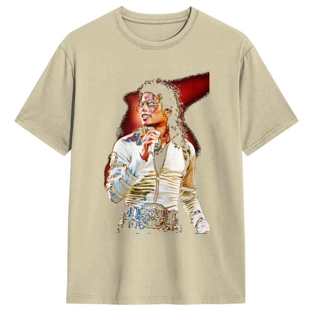 MMichael JJackson Smooth Criminal Live Bad World Tour T Shirt Unisex Fun T Shirts Beach Trendy Cool Tees Cheap Oversized Clothes
