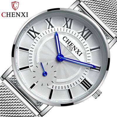 Neue Top-Marke, Luxus-Herrenuhr mit Box, Edelstahl-Mesh-Armband, ultradünne Herren-Quarzuhren