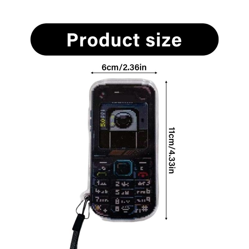 Modern Phone Pendant Key Jewelry Practical Keychain Pendant Phone Jewelry PVC Texture Present for Daily Use Party