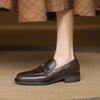 Four Seasons Wear Round Head Casual Single Shoes Shallow Mouth Foot Cover Women's Lazy Shoes One Pedal Large Size Shoes New Rubber Soft Sole