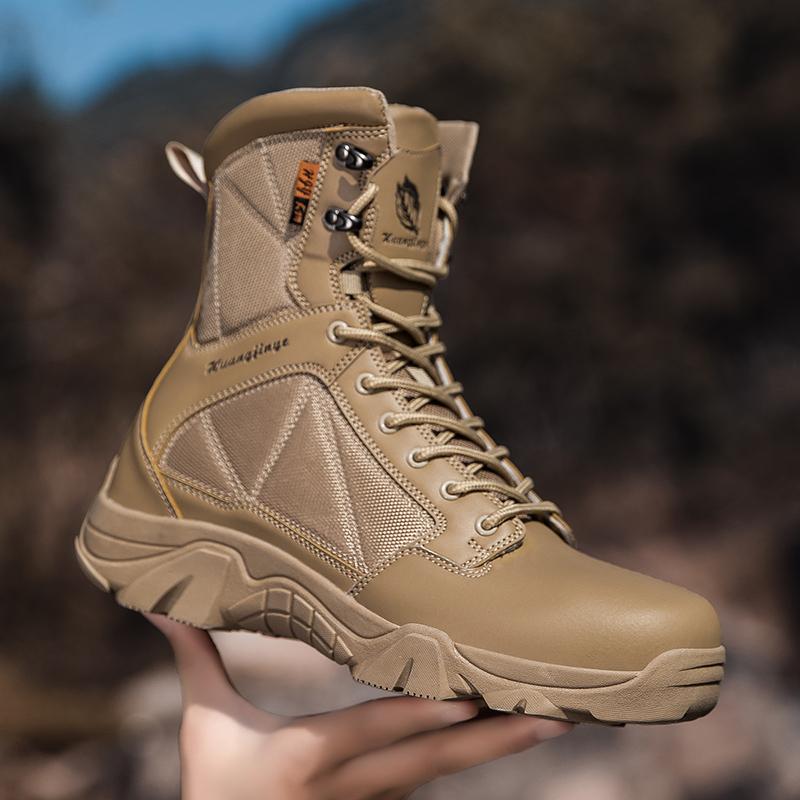TUINANLE Pánské pracovní boty Podzimní outdoorové turistické boty Šněrovací horolezecké boty Prodyšné lovecké tréninkové boty Vysoké