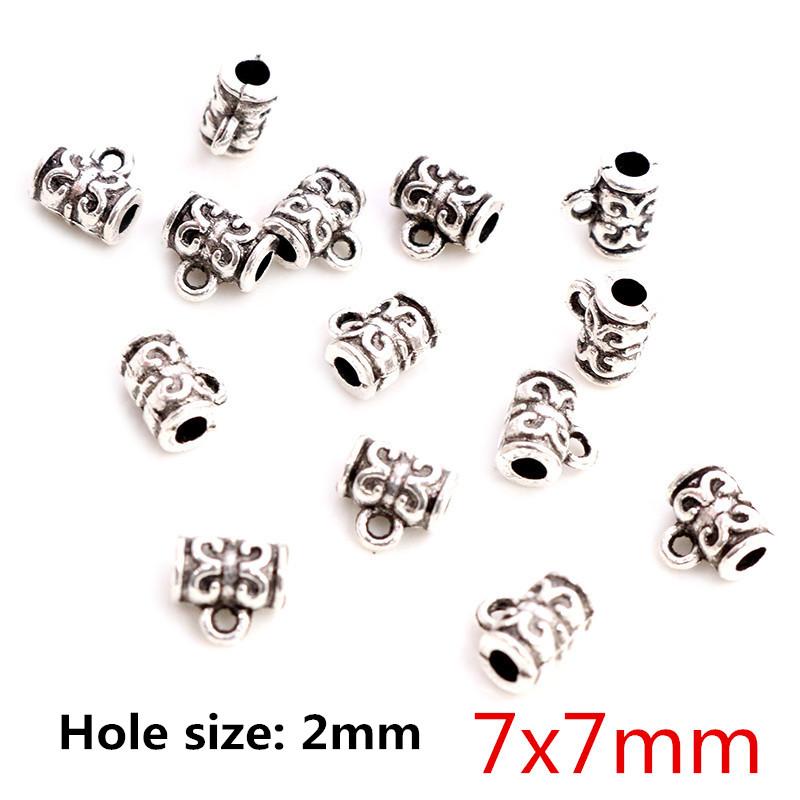 

20pcs/lot DIY Handmade Beads Bails Pendants Jewelry Making DIY Necklace Antique Silver Color Bails Pendant Charm Beads Bails