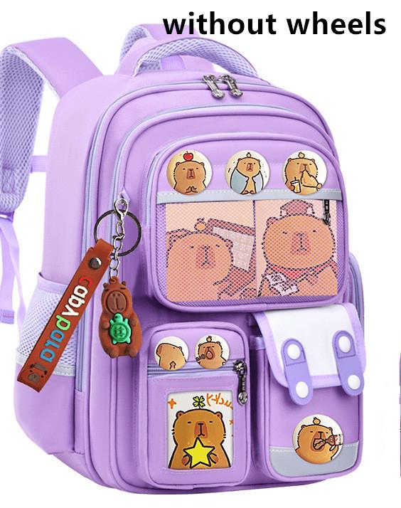 Kinderen Trolleyrugzak wielen Student Hoge capaciteit Schooltassen Rollende schooltassen kinderen Trolley boekentas school wieltas