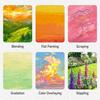 LIGHTWISH Professional Soft Oil Pastels 52-Piece Set (48 Colors + 4 White) | High-Density Pigments, Creamy Color Development | Suitable for Layering a