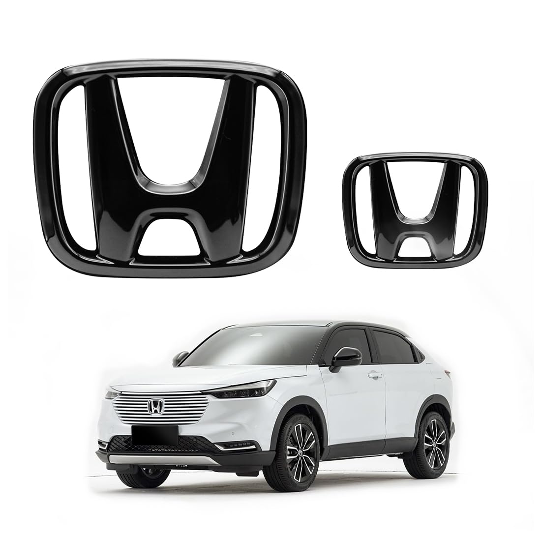 

VEZEL Exclusive, апрель 2021 - 2024, Эмблема экстерьера VEZEL, Наклейки VEZEL, Передняя эмблема, Задняя чёрный