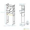 Kawaguchi Koki Sturdy Stainless Steel Shelf Laundry Rack Shelf 2 Tiers 2 Baskets Telescoping Width Cm Made by 21039 + 65-77.5 Tsubame-Sanjo