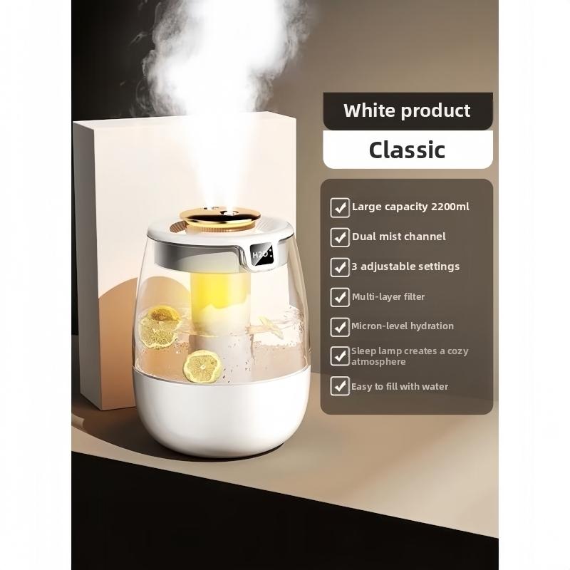 Desktop Tabletop Humidifier Ultra Silent Operation Dual Nozzles Air Diffuser for Bedroom Nursery Living Room