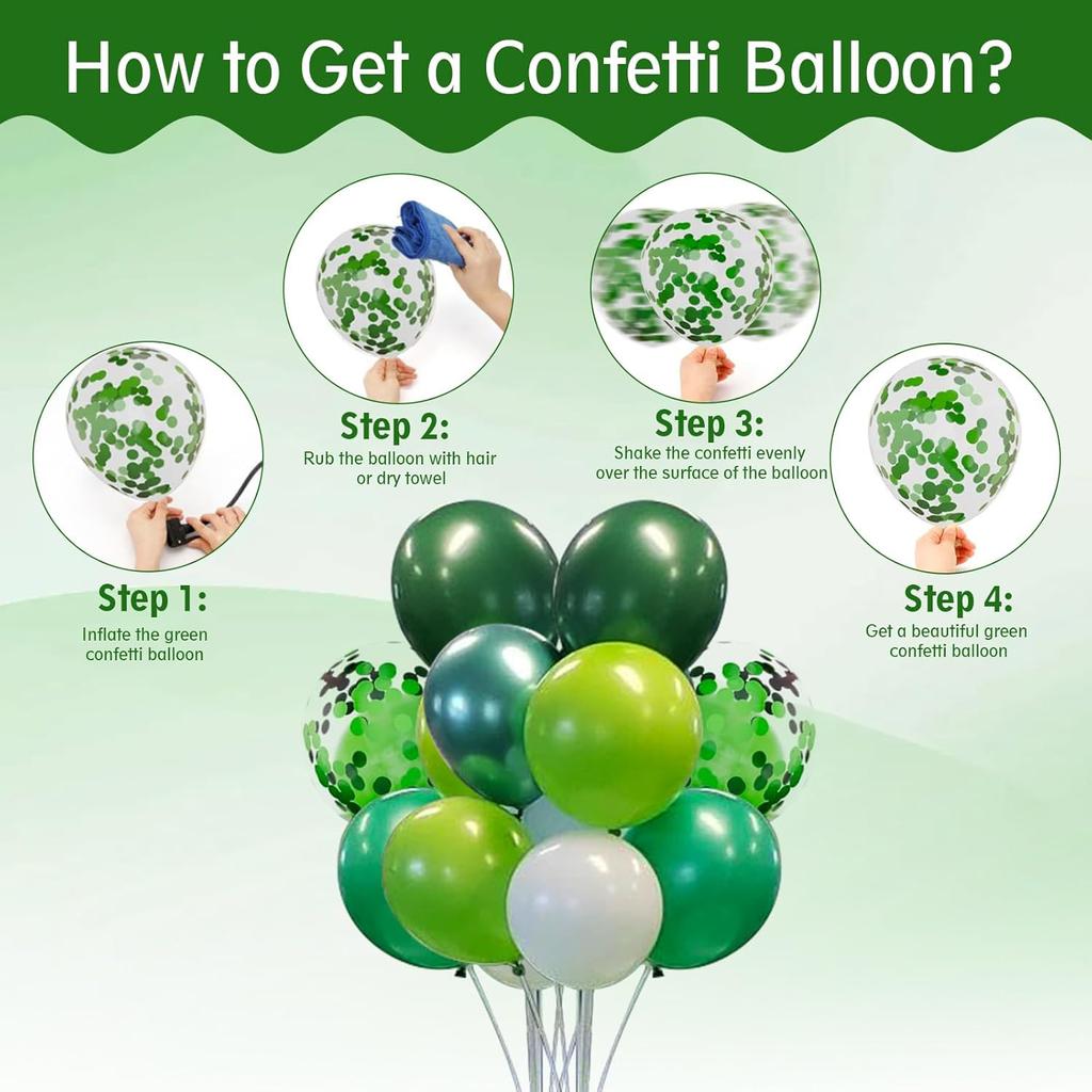 Set di 50 palloncini verdi da 12 pollici, adatto per matrimoni, compleanni, feste a tema, feste pre-matrimoniali, riunioni di famiglia