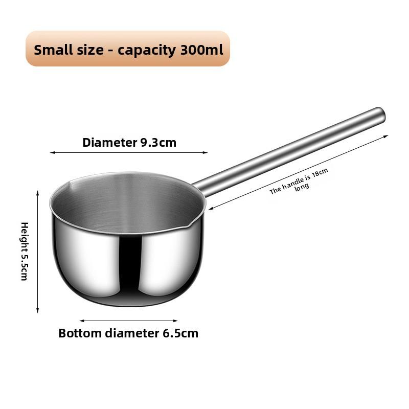 

ГОРЯЧИЙ Горшок для наливания масла с удлиненной ручкой 304 Нержавеющая сталь Бытовое масло Кухня Горящее масло Прессование Мини-горшок для наливания масла 300ml