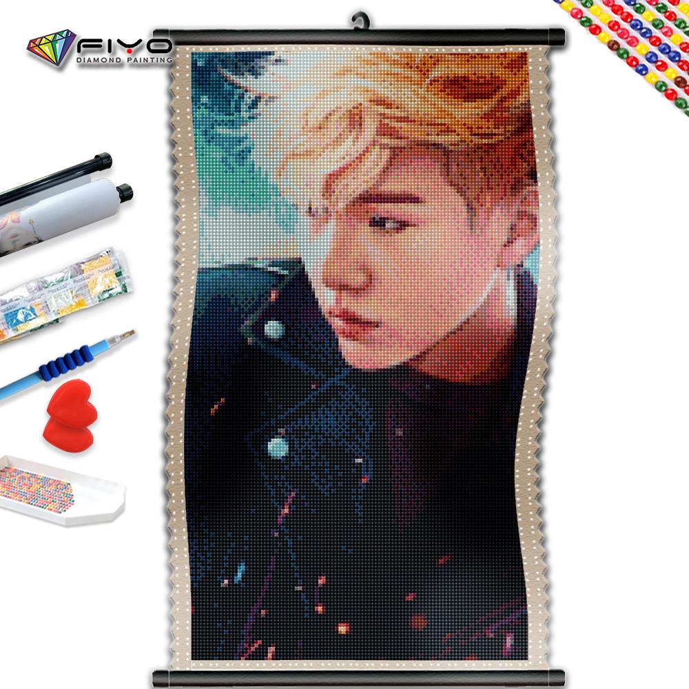

5D DIY Рамка Алмазная картина Желтоволосый мальчик Мозаика Алмазная вышивка Мультфильм Портрет Горный хрусталь Креативные настенные картины