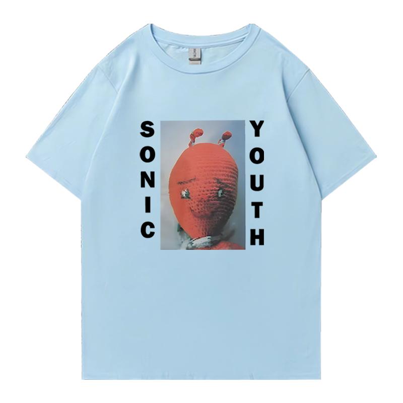 Hot sale Sonic Youth T shirt Crew Neck Oversized Unisex Women streetwear 100 Cotton short sleeve tshirts Unisex Funny Summer Tops