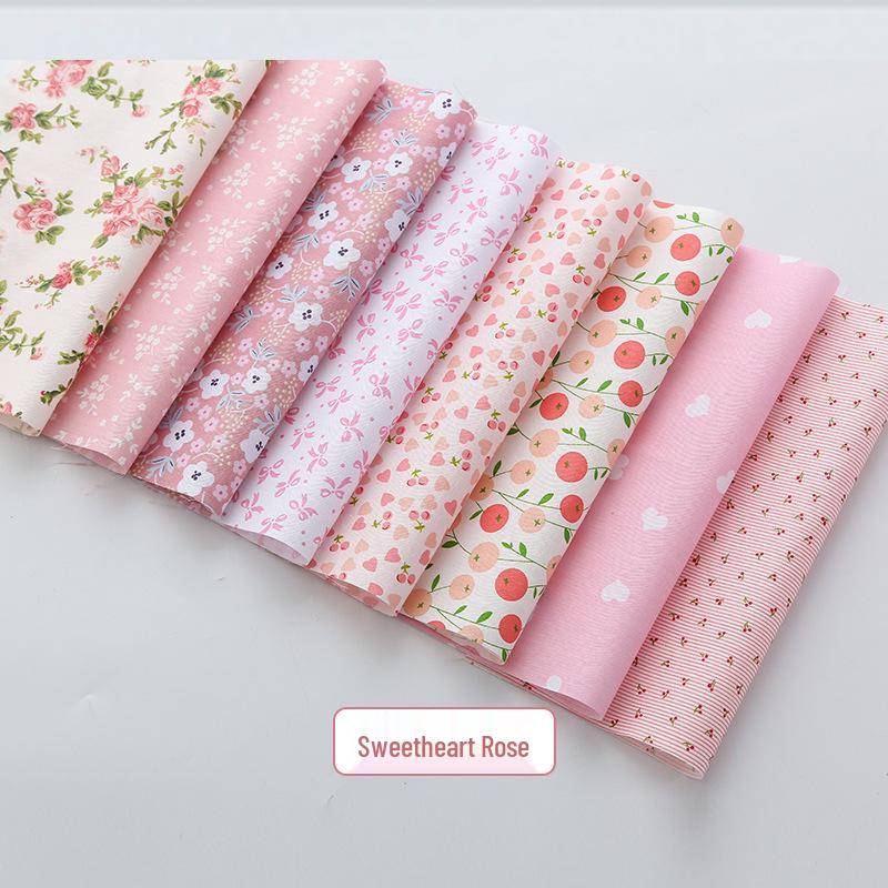 Pure Cotton Patchwork Fabric Set - Printed Fabric Scraps for Doll Clothes & Hair Ties, Handmade DIY Projects