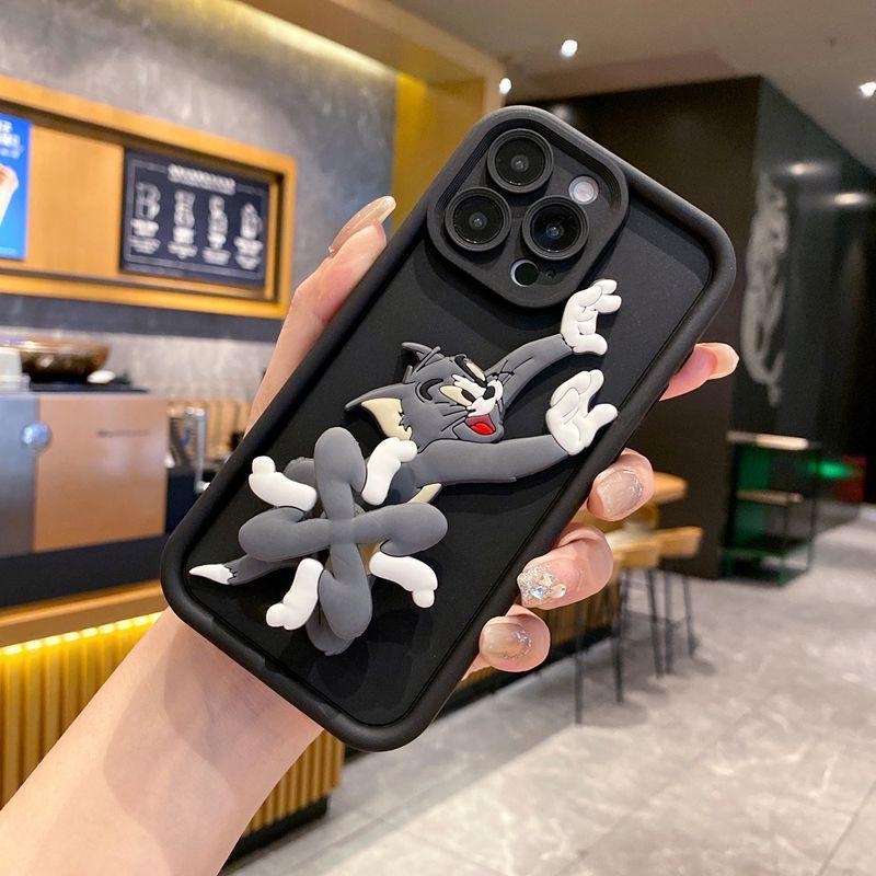 Creative chase Tom cat applicable VIVO X300 mobile phone case rotating Jerry mouse Y37 V60 three-dimensional cartoon case