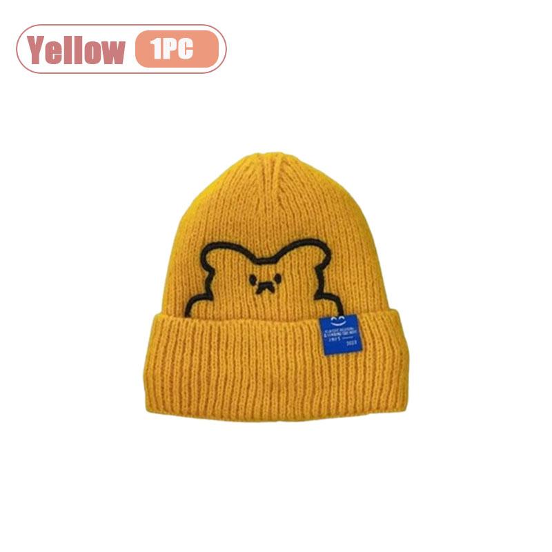 1PC Winter Bear Knit Hat for Women Plush Furry Beanie with Ear Protection Warm Knitted Cap Perfect Christmas Gift