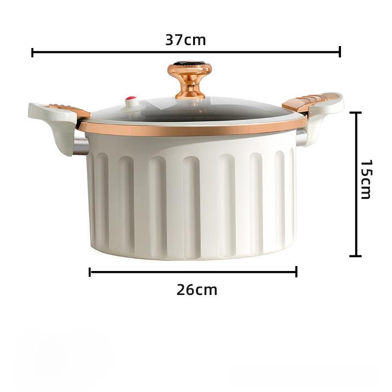 Micro Pressure Cooker Household Large Capacity cooking Pot with Double Ear Non-stick Multi-function Soup Pot Pressure Cooking белый