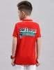 Monte Carlo Boys Printed Collar Neck Pure Cotton T-Shirt