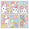 Cartoon Rabbit Happy Easter Static Sticker PVC Easter Eggs Glass Window Sticker Electrostatic Ornament Electrostatic Sticker