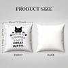 Cushion Cover White Cat Face And Paw Prints With This Seat Is Reserved For The Great Kitty Text Home Decor For Living Room Bedro