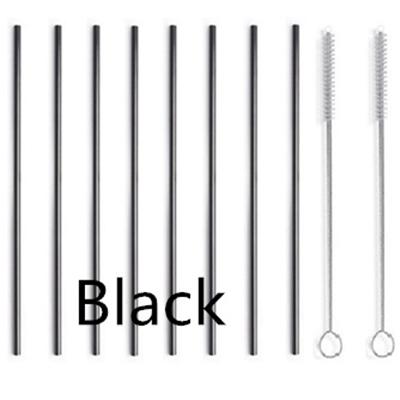 Metal Straw Reusable Drinking Straws Stainless Steel Bag Straw 8pcs Straws + 2pcs Brushs + 1pcs Bag Barware
