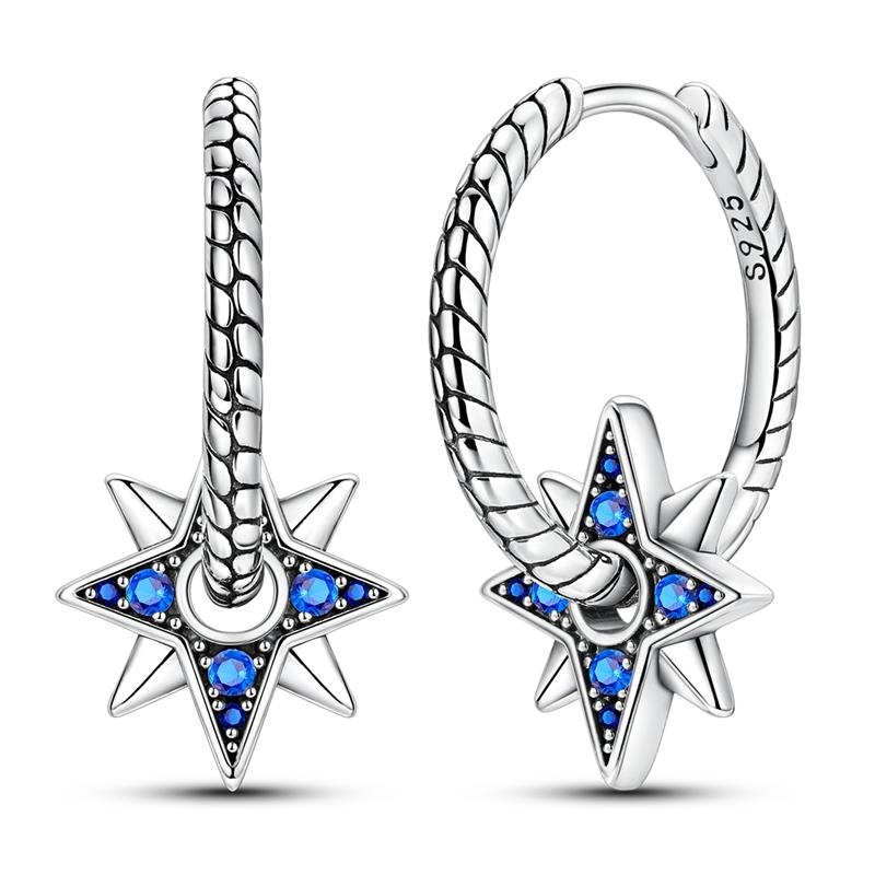 925 Silver Earrings Flower Bee Stars Bow Earrings Colorful Zircon For Women Making Jewelry Gift Girl Women