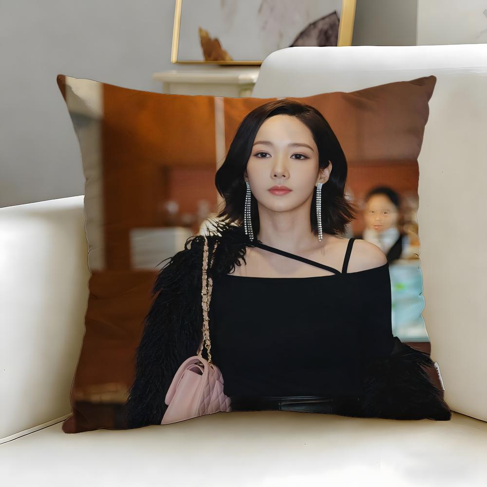 popular actress Park Min Young Cushion Cover Soft  EasyWash Pillow Case  Versatile for Couch Bed Travel and Office