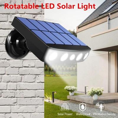 4LED Solar Wandleuchte Außen Bewegungsmelder Wasserdicht und drehbar LED Lampe Garten Straßenlaterne Überwachungsleuchte Innenhof Balkon Beobachtungsleuchte