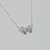 Big Ribbon Necklace Silver