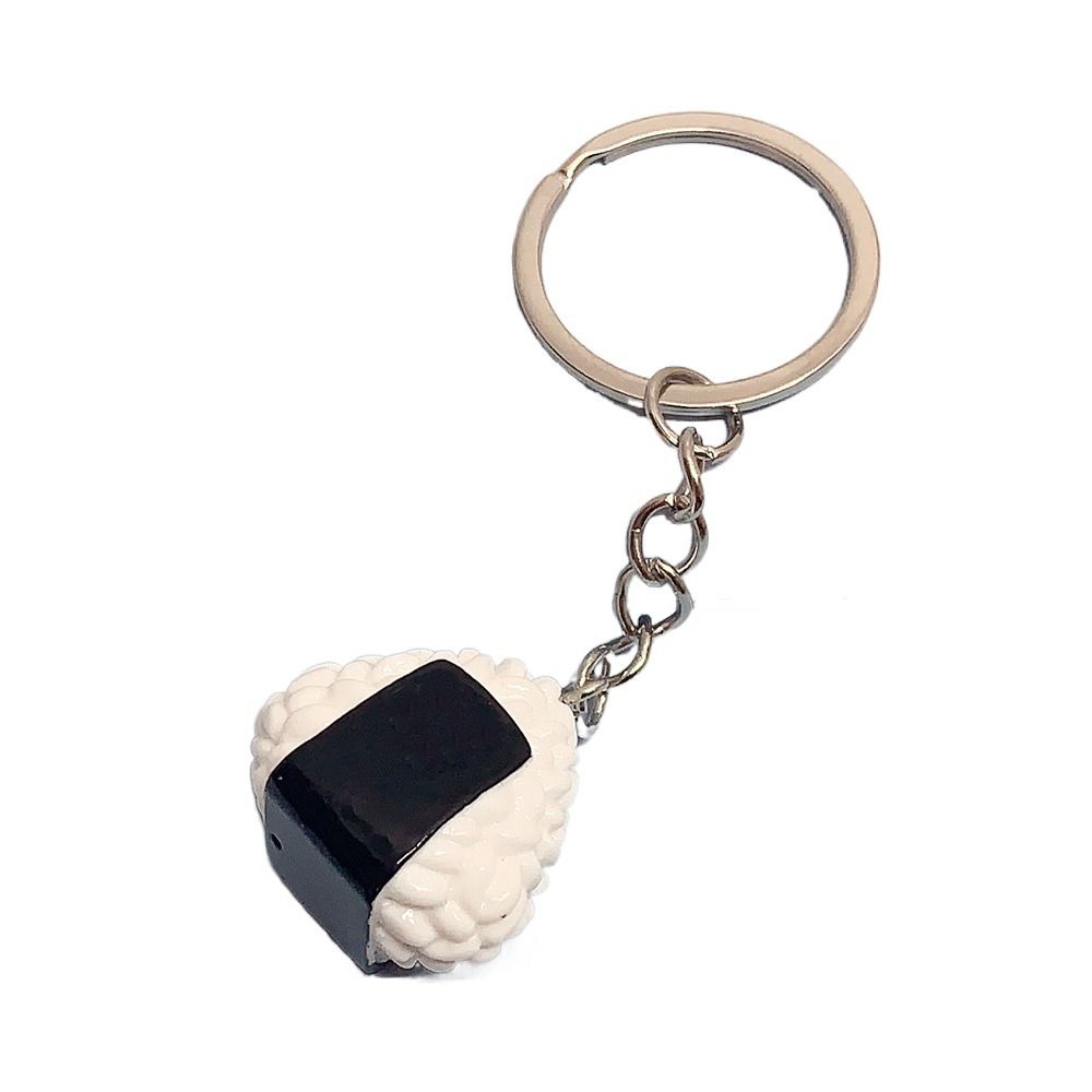 Resin Simulation Japanese Sushi Key Chain Simulation Japanese Rice Ball Model Pendant  Jewelry Girl