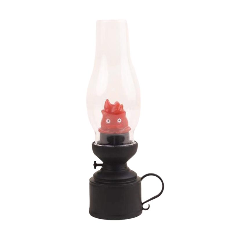 Xiaomi Calcifer Flameless Night Light Halloween Retro Decorative Candle Light Cartoon Anime Cute Lamp Bedroom Bedside Table Lamp