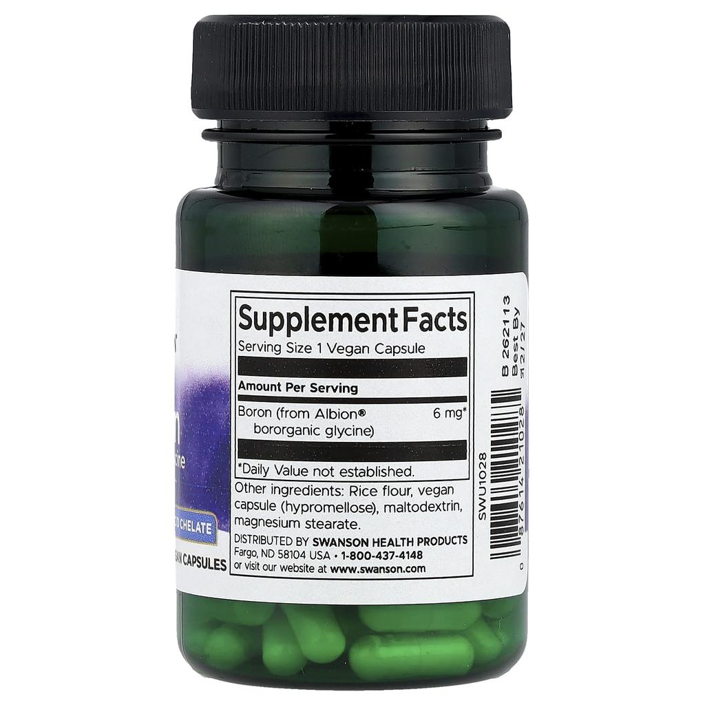 Albion® Boron, 6Mg, 60 Veggie Caps