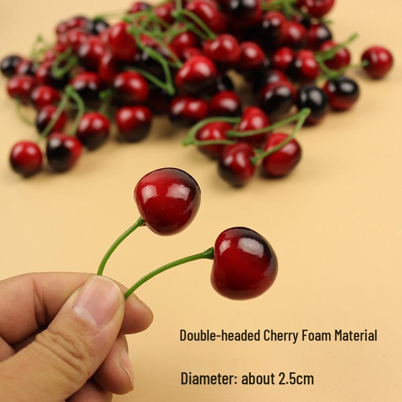 Artificial Fruit Props: Cherries, Lemon, Orange, Banana, Apple