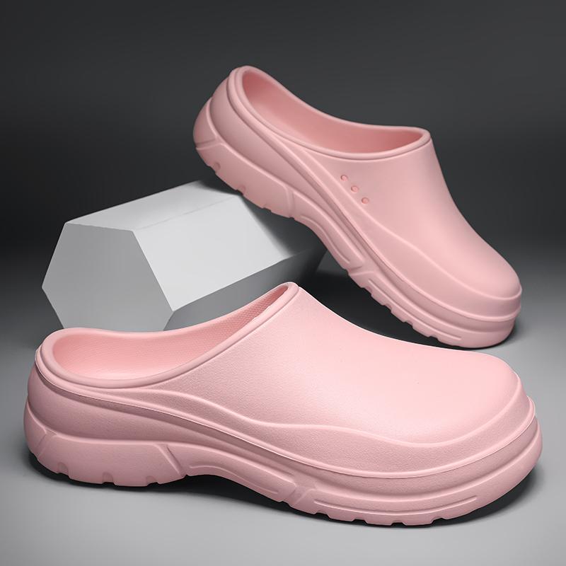 Fashion New Men's Outdoor Work Shoes Lightweight Platform Anti Slip Walking Large Summer Indoor Home Slippers for Women Chef Shoes