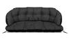 Garden Cushion 190x40 Cm for Sofa, Bench, Waterproof, Black