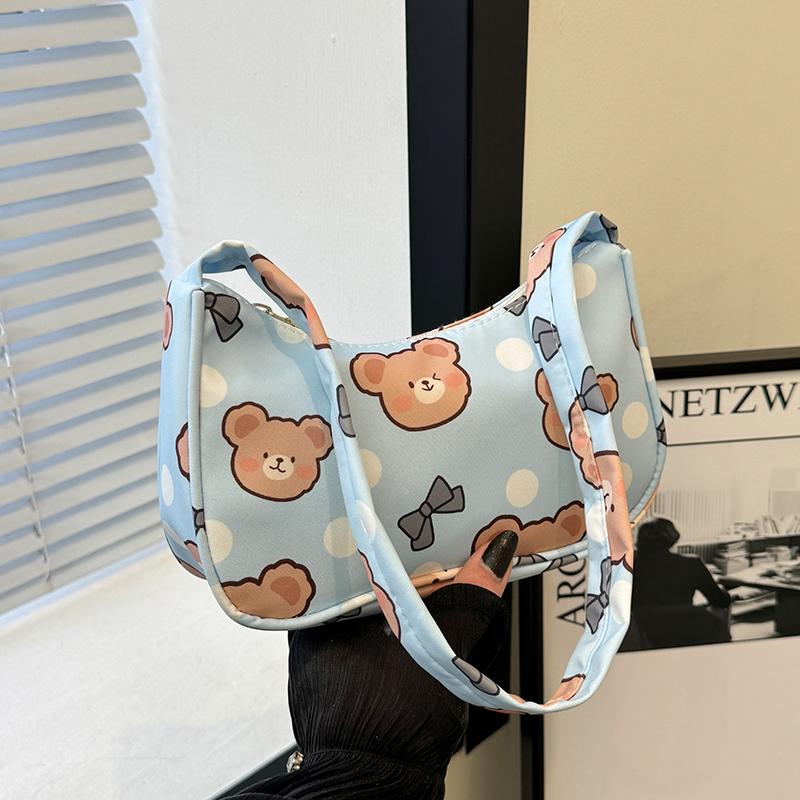 

Симпатичная сумка с рисунком из мультфильма для женщин, подмышечные пельмени, повседневная сумка через плечо, мягкая и удобная, новая ткань,