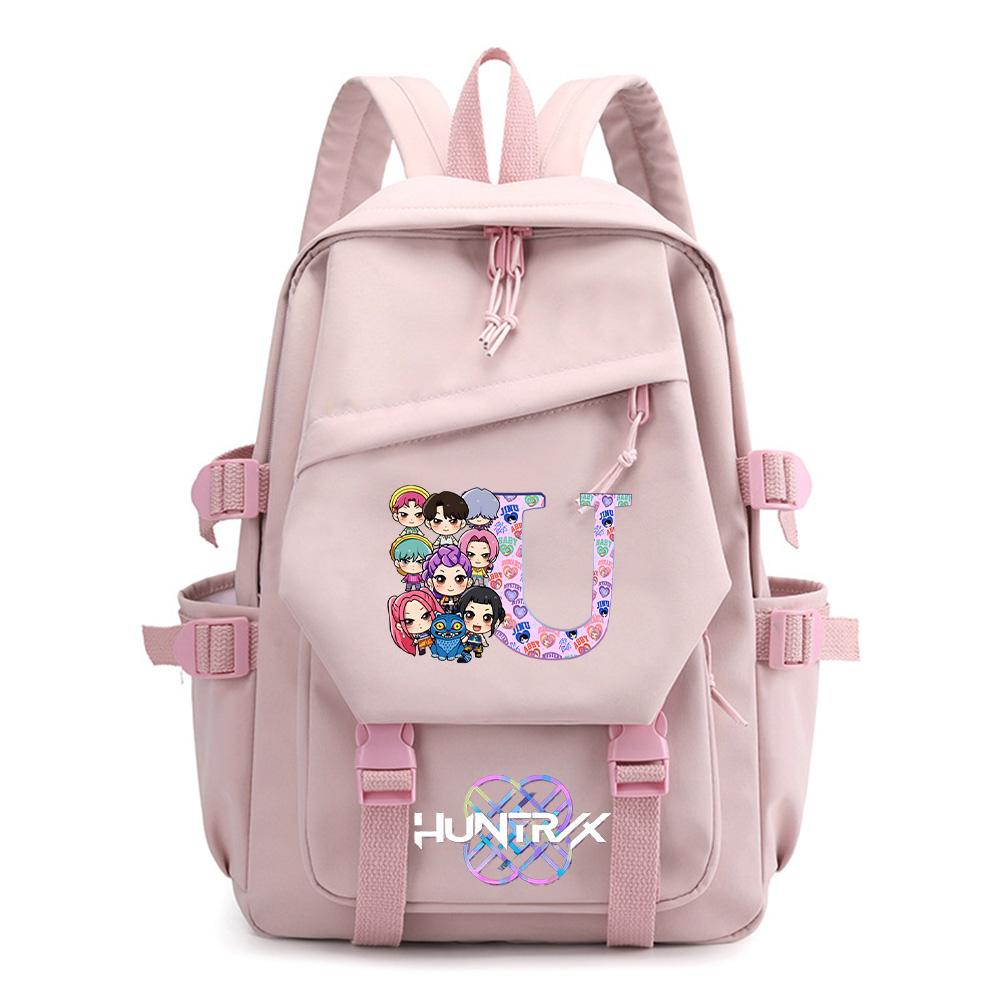 26 English Letter Kpop Demon Hunters Printed Backpack for Teenager Boy Gril Schoolbag Children Student Bookback Women Travel Bag Kid Gift Rucksak